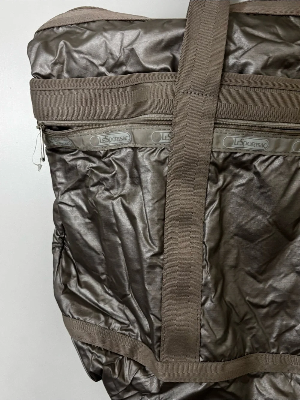 Lesportsac Pearl Lightning Shimmer Tote in Pearl